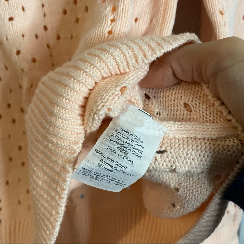 Point Sur J. Crew Blush Peach Pullover Sweater Size XL